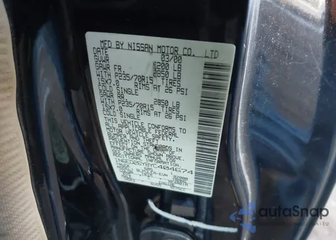 2000 Nissan Frontier Se-V6/Xe-V6 from USA, damaged, VIN 1N6ED26Y8YC404674